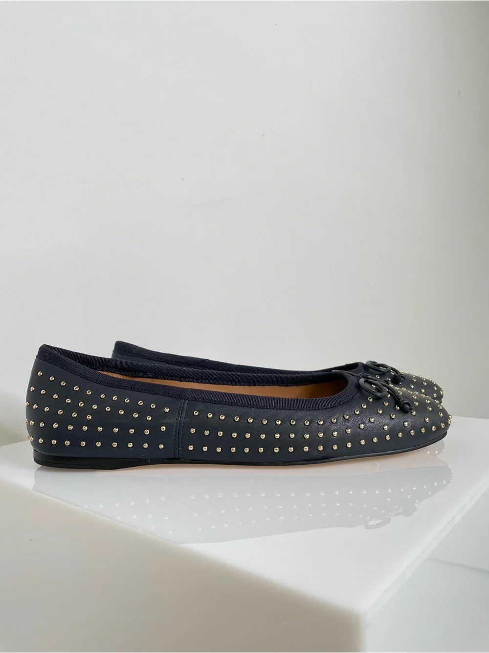 Talbots navy leather